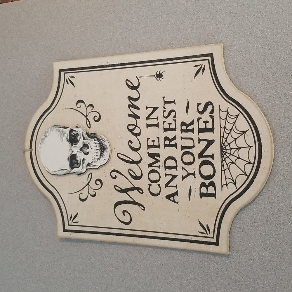 Halloween Skull Sign. New